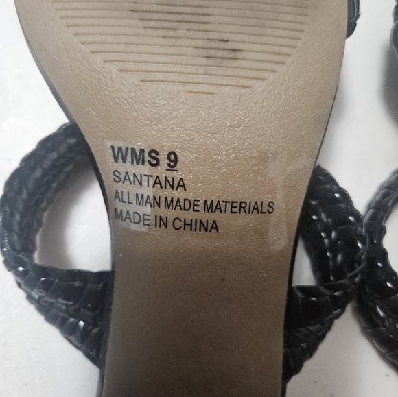 DV by Dolce Vita Santana  Black Woven Strap Women's Sandals chunky heal … - Picture 6 of 11